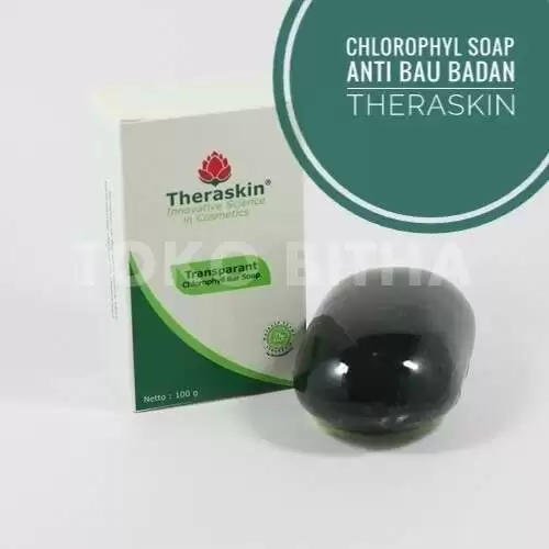 THERASKIN TRANSPARANT CHLOROPHYLL SOAP SABUN BAU BADAN 1 THERASKIN-TRANSPARANT-CHLOROPHYLL-SOAP