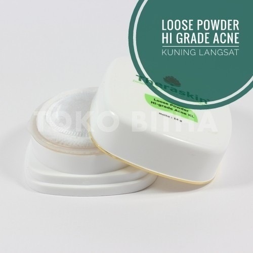 THERASKIN LOOSE POWDER HI GRADE ACNE BEDAK TABUR JERAWAT HI GRADE 3 bedak tabur jerawat