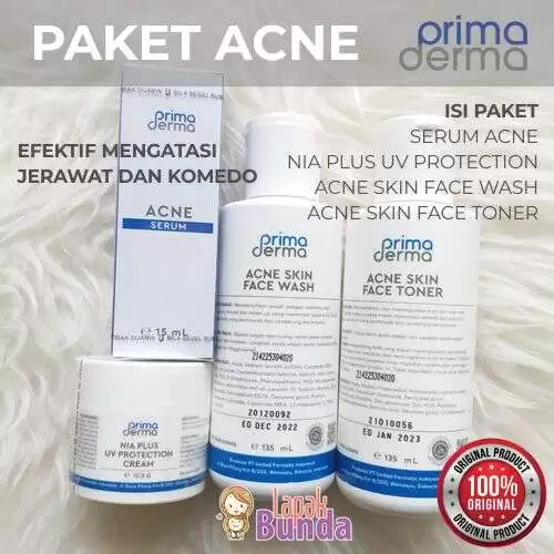 paket cream primaderma acne glowing