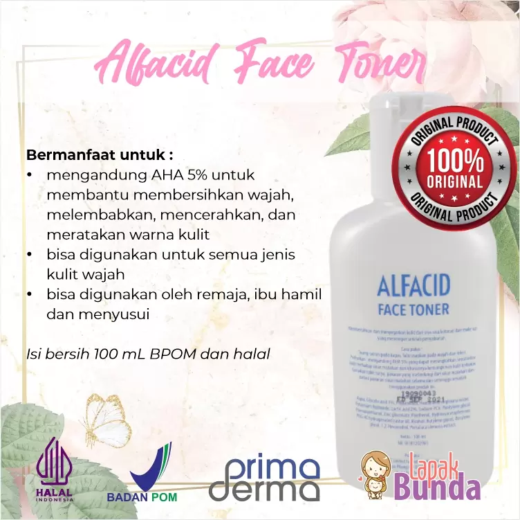 PAKET ALFACID PRIMADERMA 4 alfacid toner primaderma