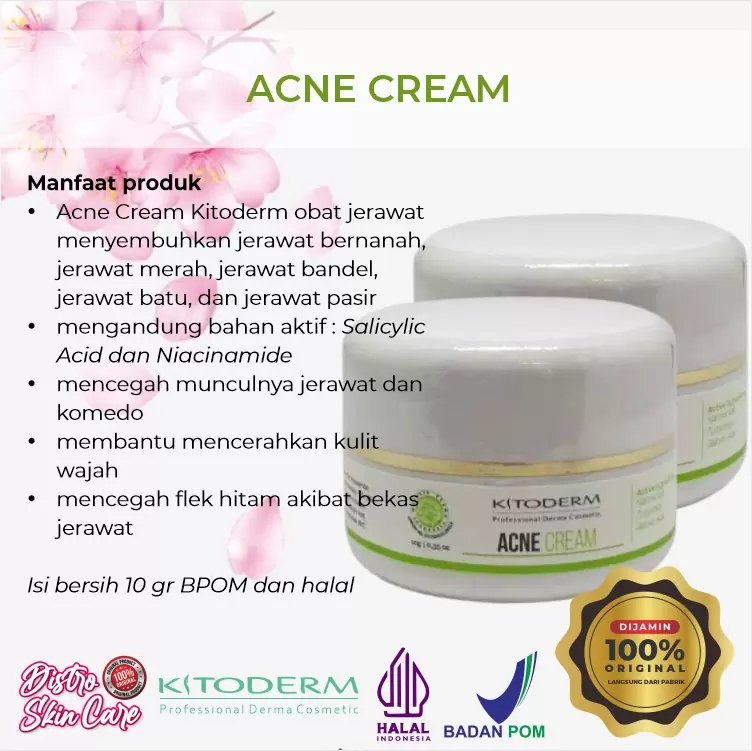 CREAM ACNE KITODERM KRIM JERAWAT