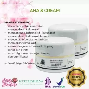 KITODERM AHA 8 CREAM MALAM WHITENING