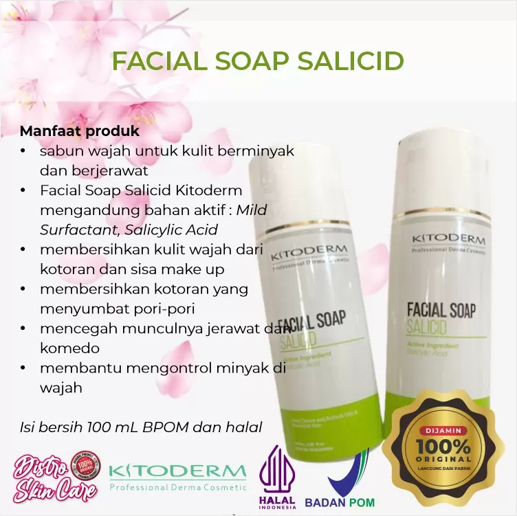 KITODERM FACIAL SOAP SALICID SABUN BERJERAWAT 1 KITODERM FACIAL SOAP SALICID SABUN BERJERAWAT