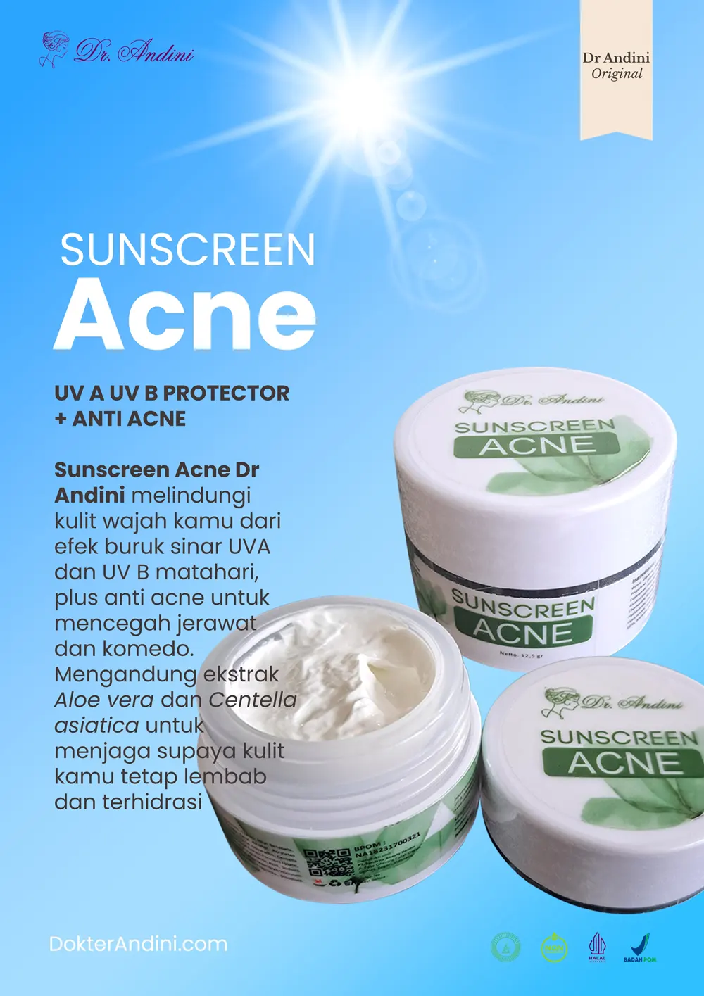 sunscreen acne dr andini